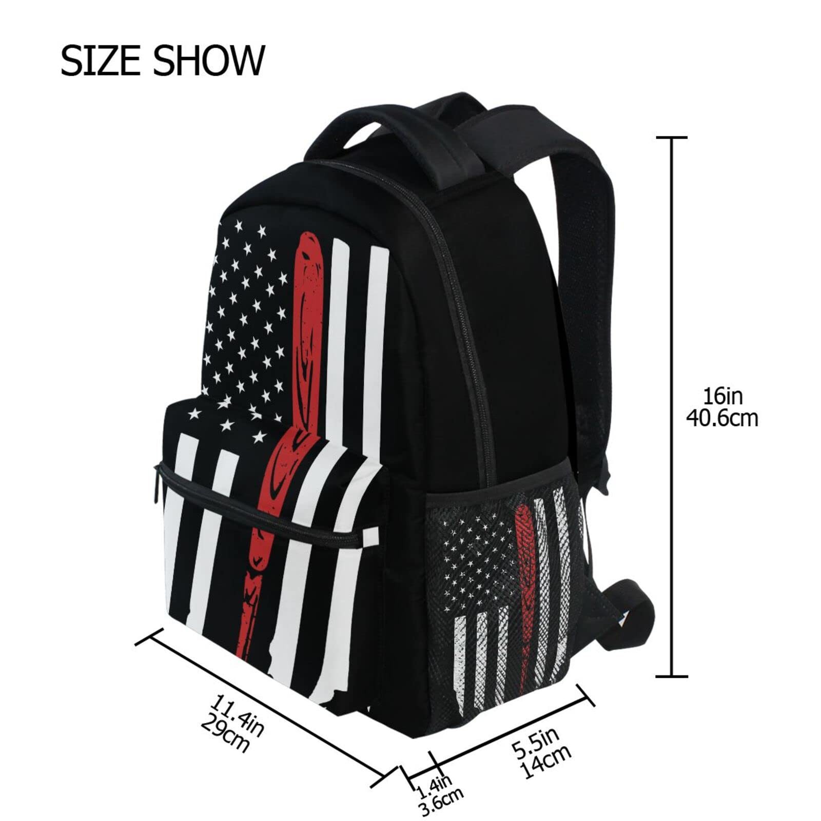 America Flag Baseball Backpack for Boys Girls School Teenages, Casual School …