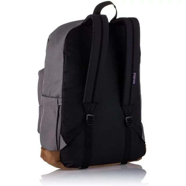 JanSport Right Pack Backpack Color: Graphite Grey Suede Leather Bottom ORIGINAL