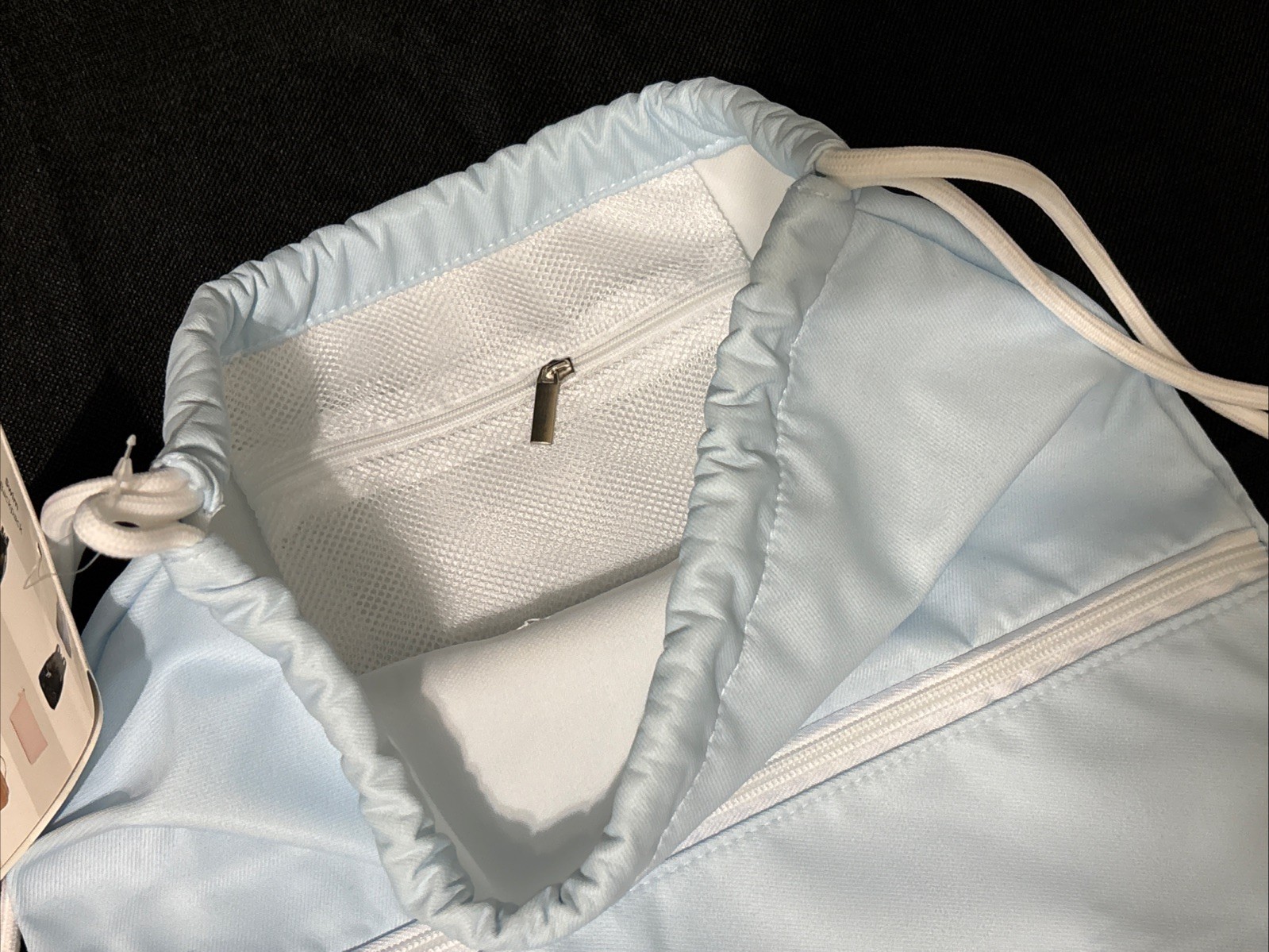 (2-PK) Wandf Drawstring Backpack String Bag Sackpack Cinch Water Resistant Blue