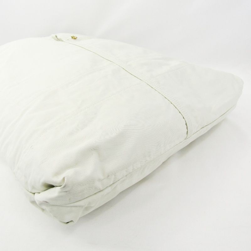Authentic PORTER Yoshida Kaban Tote Bag MILE Nylon Cotton Twill Off-White 46cm C