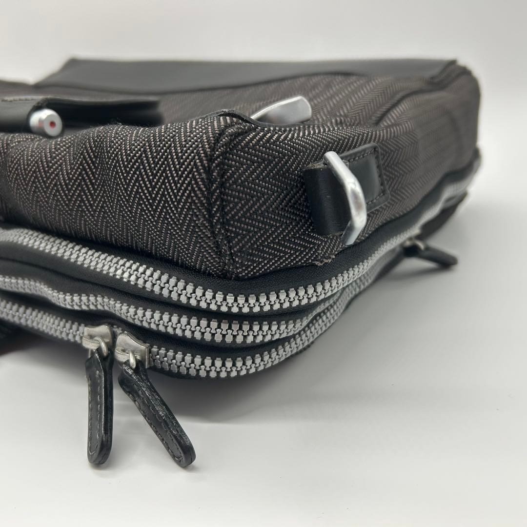 PAUL SMITH Soft Collection 2Way Briefcase Black Herringbone Business ShoulderBag