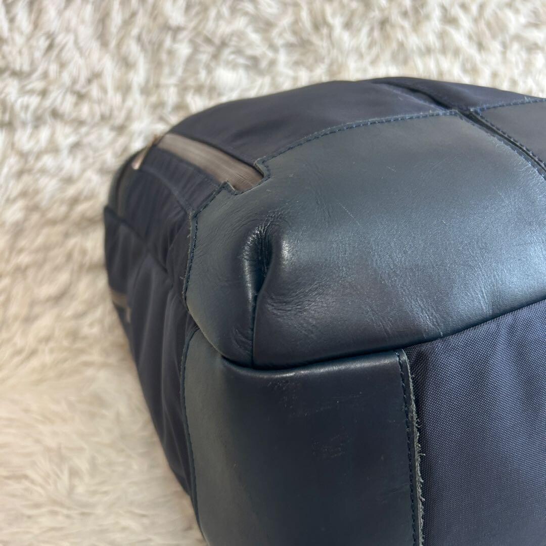 Master-piece STREAM Navy Nylon Leather Business Backpack Large Japan 42cm