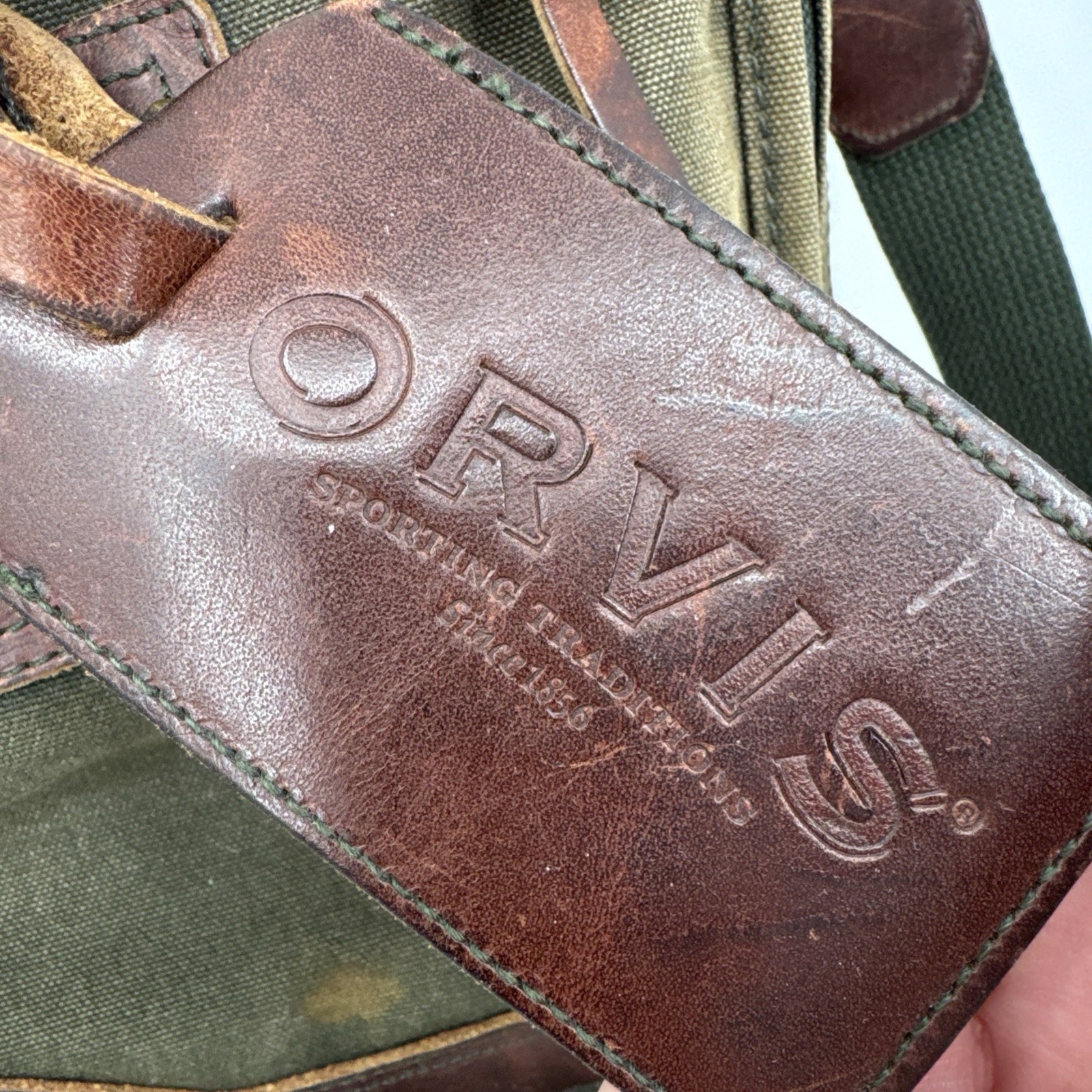 Vintage Orvis Battenkill Canvas Briefcase Messenger Bag With Strap Grunge
