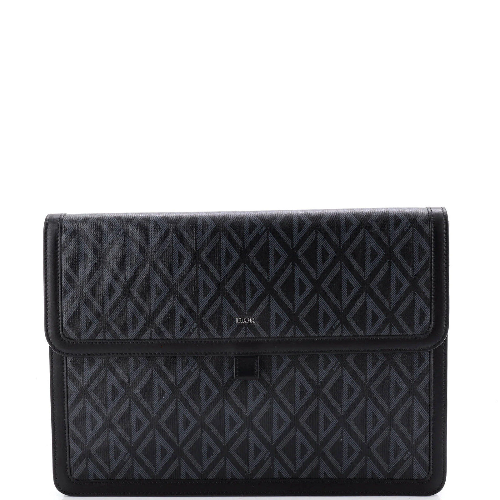 Christian Dior Hit the Road A4 Flap Pouch CD Diamond Coated Canvas