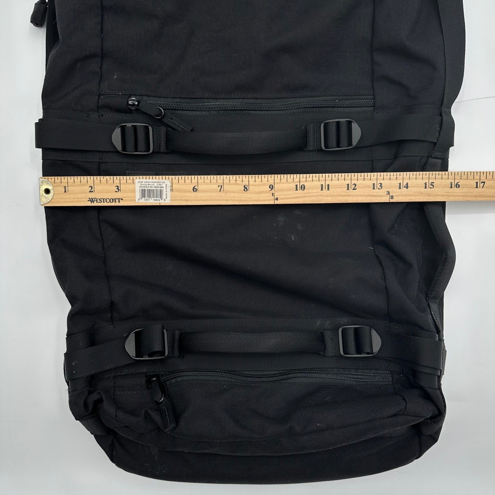 Evolved Motion Black Roll Top Rucking Backpack w/ 2 Water Bladders 30L Bag READ