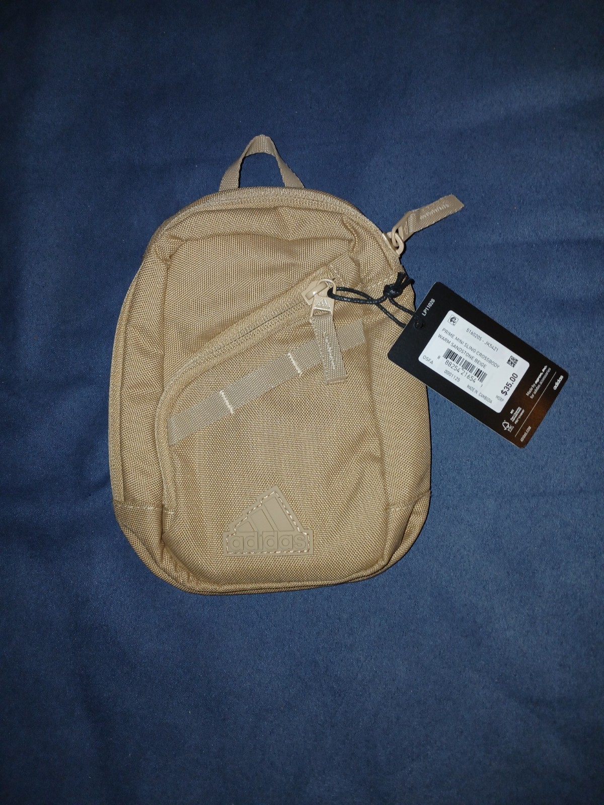 Adidas Prime Mini Sling Crossbody Beige Fanny Waist Pack Bag NEW