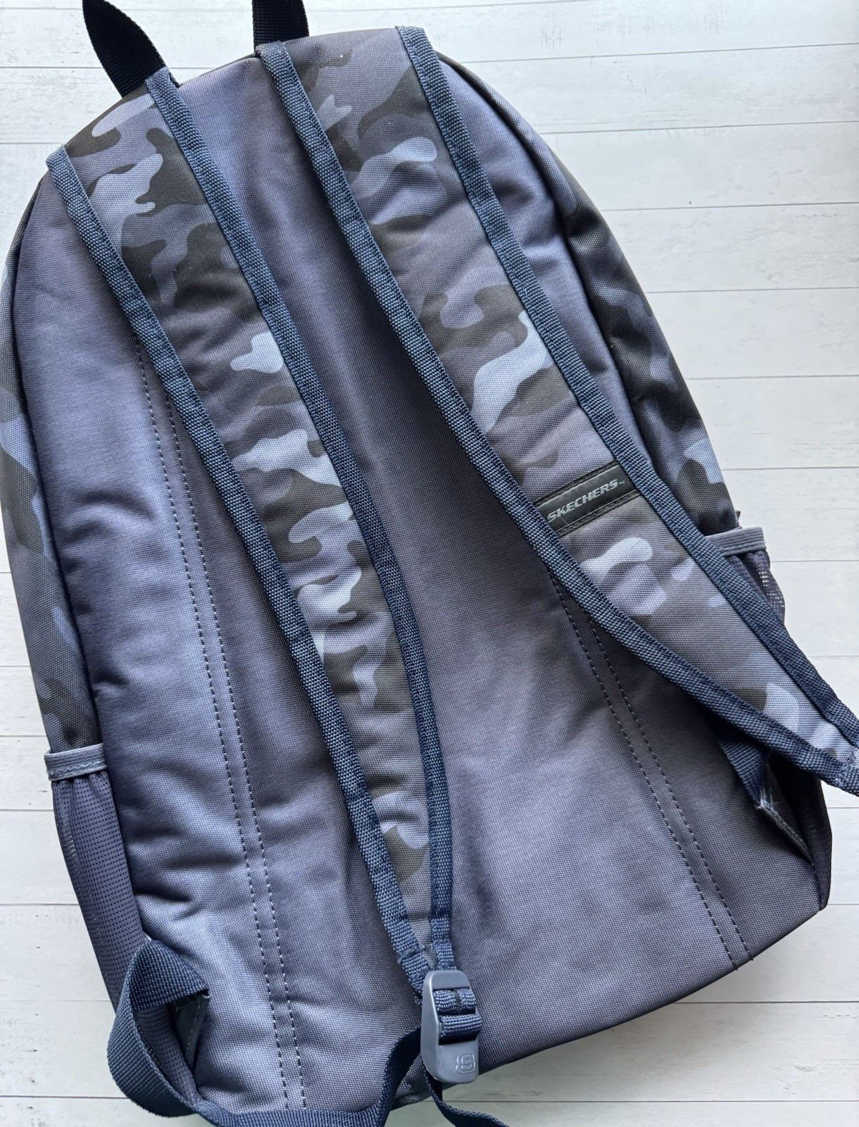 Skechers Blue Camo Pattern Backpack Bookbag