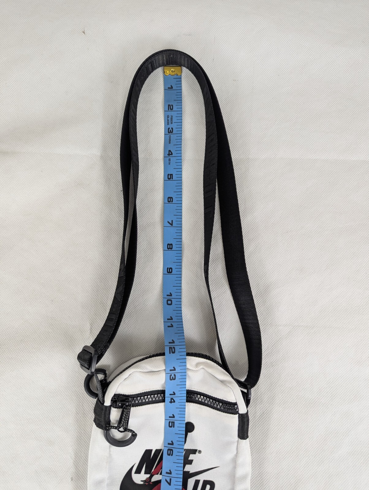 NIKE Jordan Polyester Mashup Air Small Solid Festival Crossbody White BAG