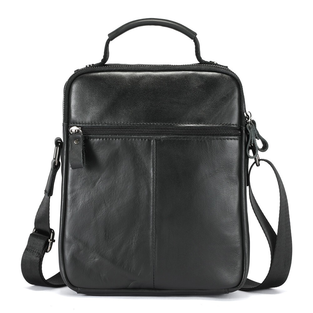 LEBULLCRO Vintage Men’s Genuine Leather Crossbody Messenger Bag for Daily Travel