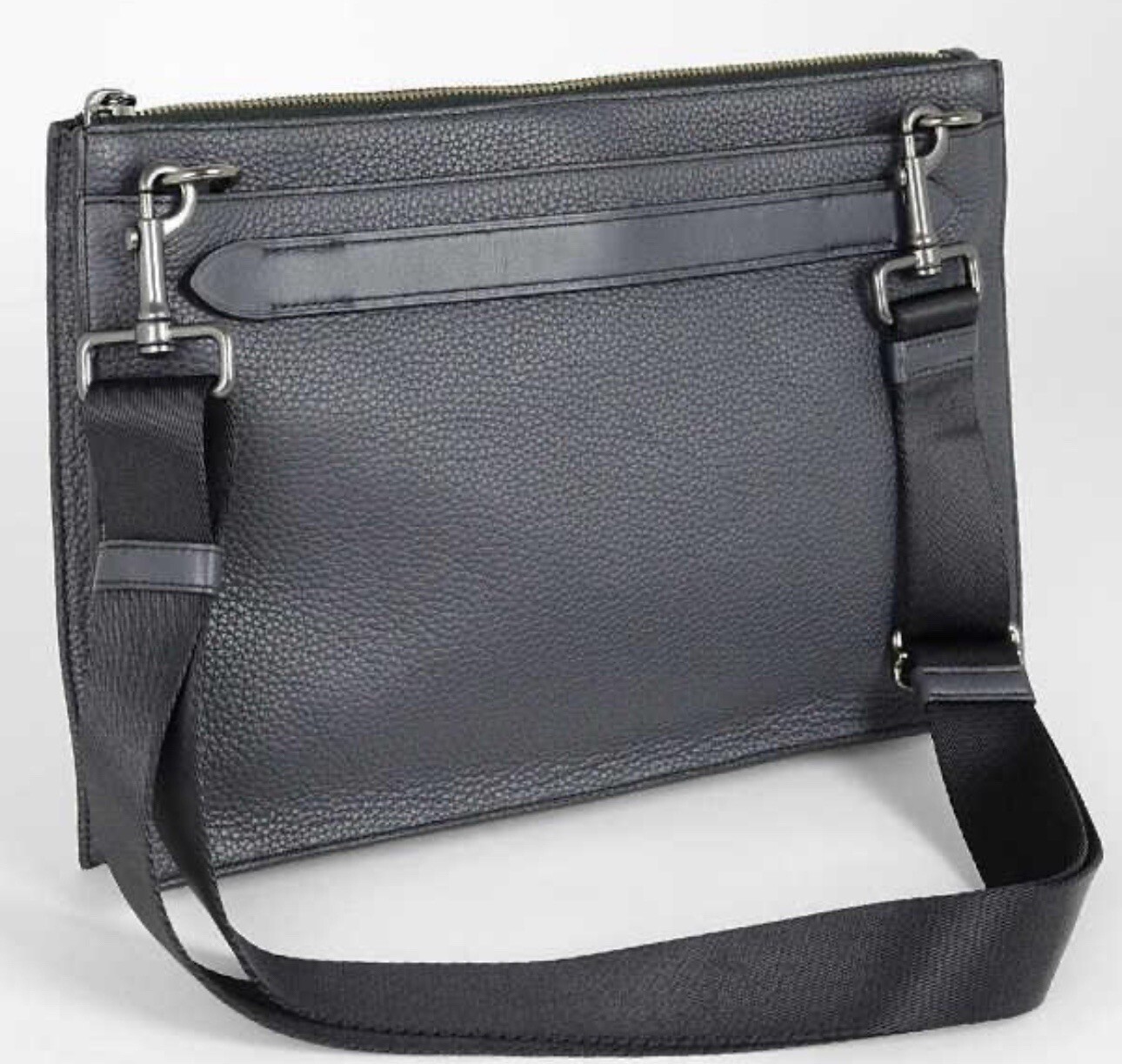 Coach | Black Manhattan Convertible Messenger Slim Bag