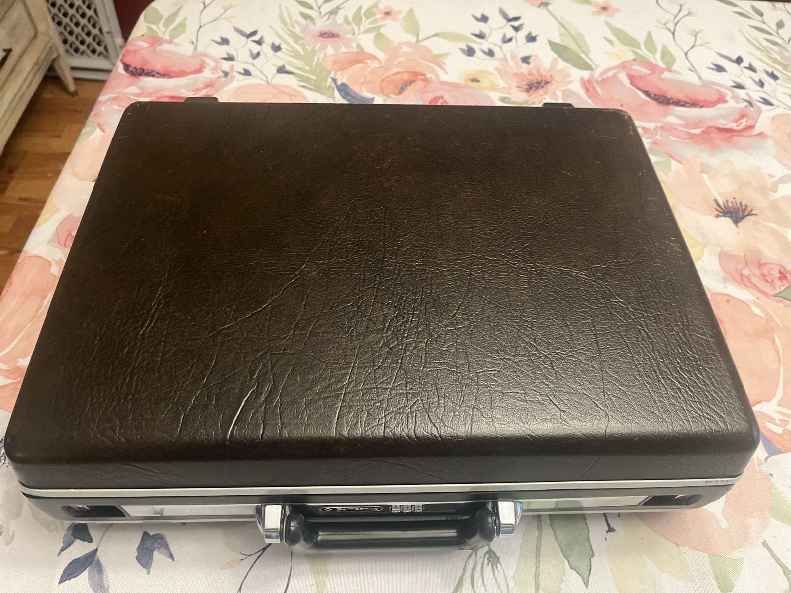 Vtg SAMSONITE Brown Hard Shell Briefcase Attache Organizer, Working Lock 18x13x5