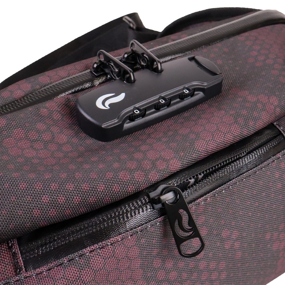 Skunk ECLIPSE Smell Proof Cross Body Weather Proof Backpack RED WINE CAMO