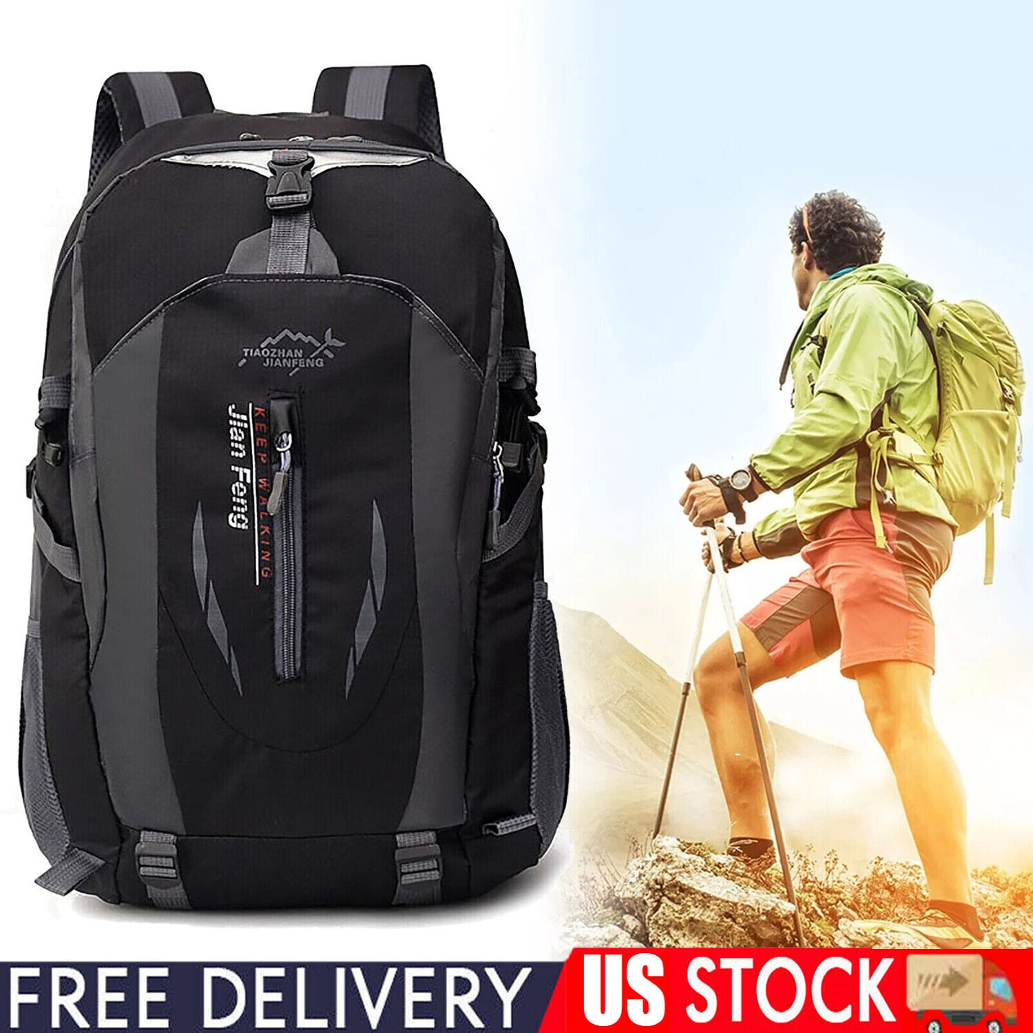 30L Military Large Tactical Backpack Rucksack Camping Hiking Bag Outdoor cycling