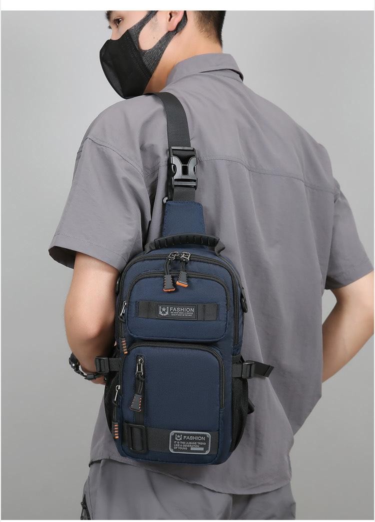 Men’s Oxford Chest Waist Pack Crossbody Bag Casual Fashion Handbag Male Travel