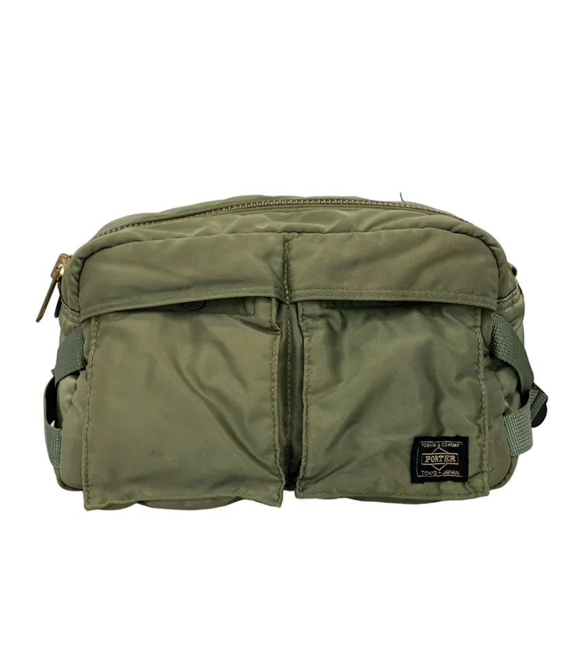 YOSHIDA PORTER Tanker Waist Bag Shoulder bag Sage green unisex Japan USED