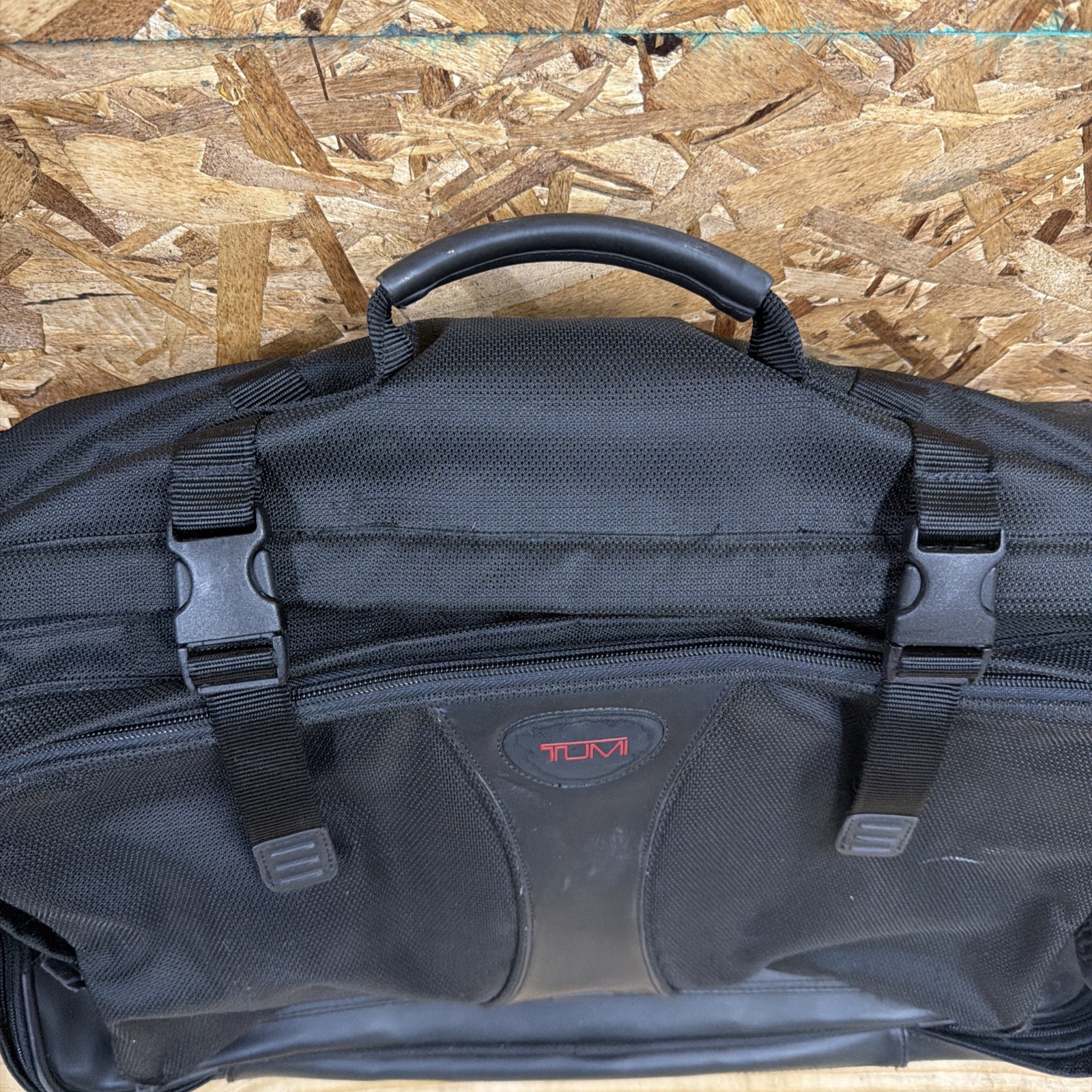 TUMI Expandable 3-in-1 Travel Bag Backpack Briefcase Black Ballistic Nylon 22″