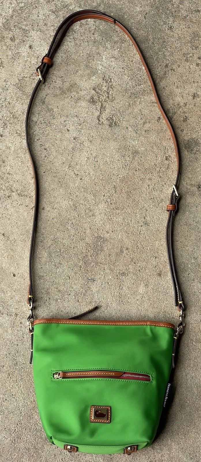 Dooney & Bourke Wayfarer Small Hobo Crossbody Bag Vibrant Green & Brown Leather