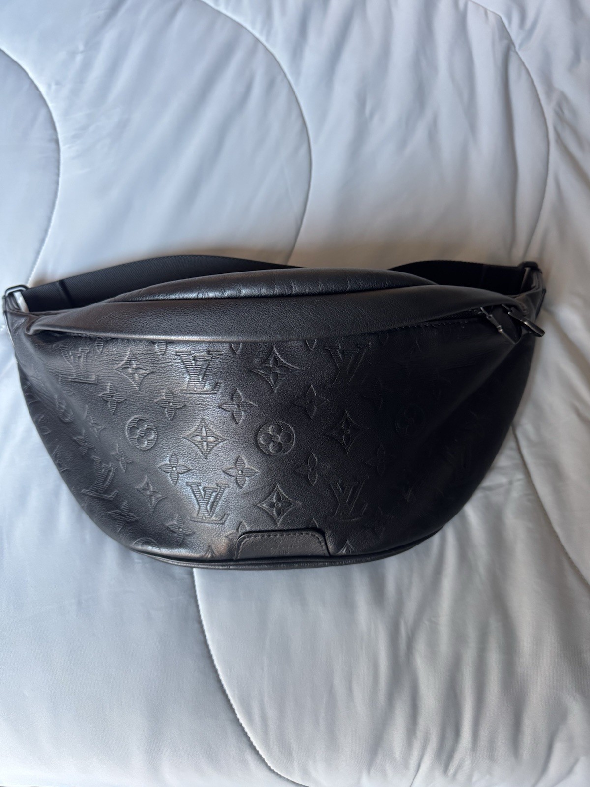 LOUIS VUITTON Discovery Bum Bag Monogram Shadow Black Waist Men’s