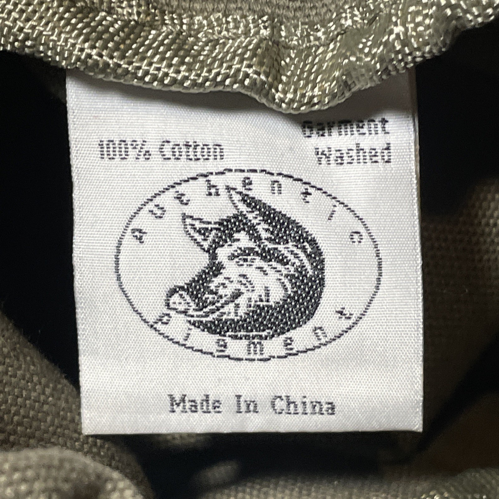 Authentic Pigment Cinch Sack 100 % Cotton Canvas Green Gray 15 X 17”