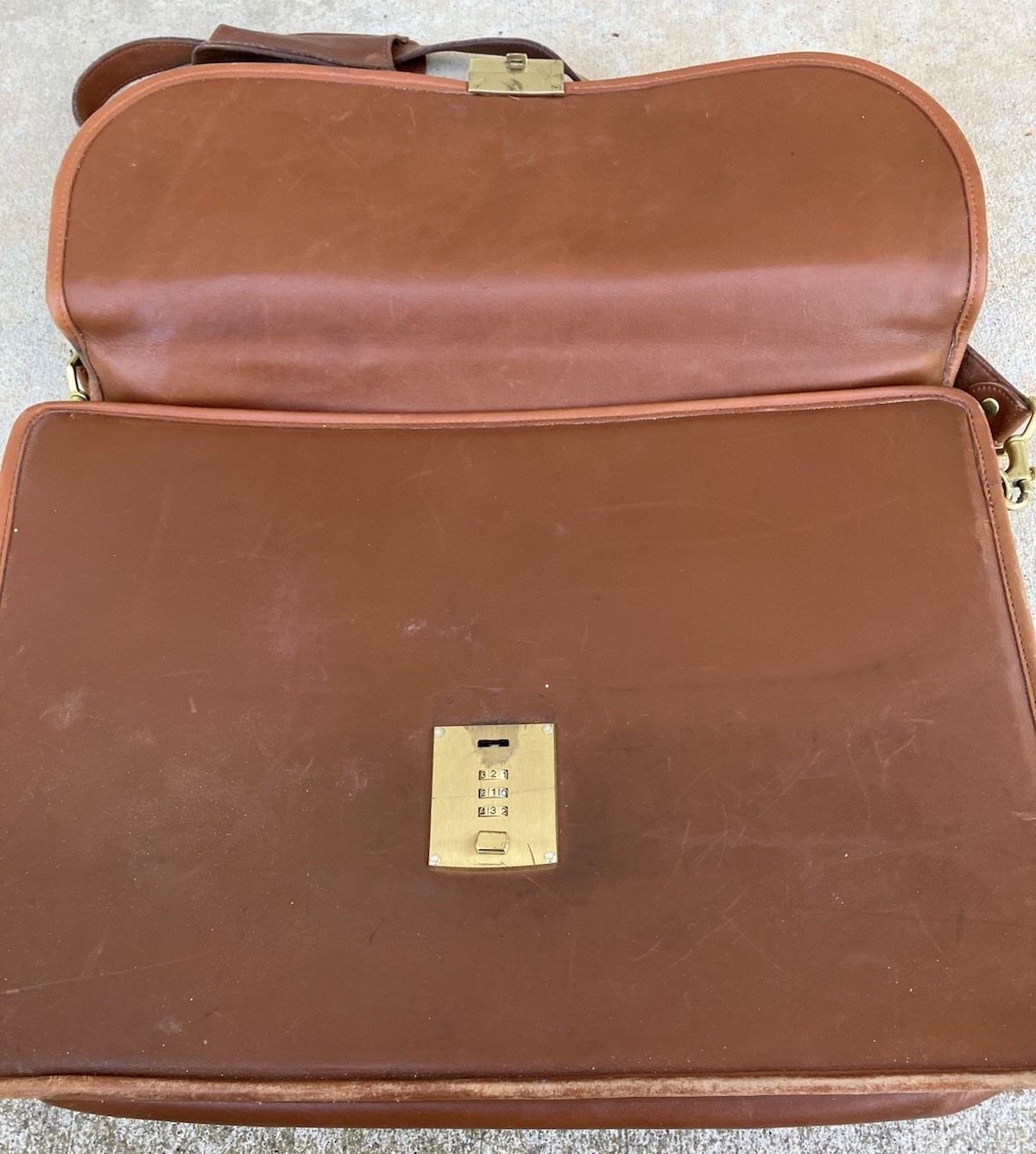 Vintage Coach British Tan Classic Portfolio Briefcase Satchel Messenger Bag READ
