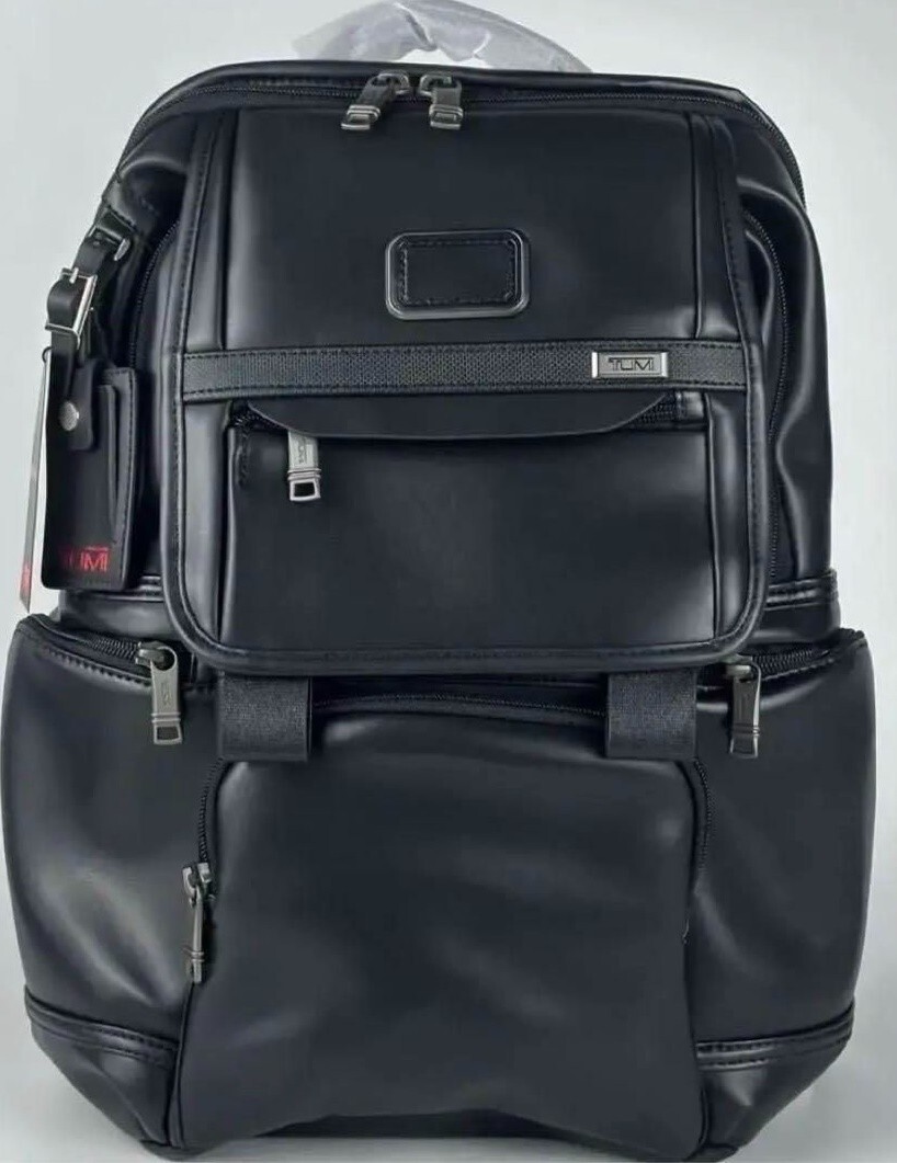 TUMI ALPHA3 Brief-Pack Backpack ALL Leather Black 09603174DL3 New outlet