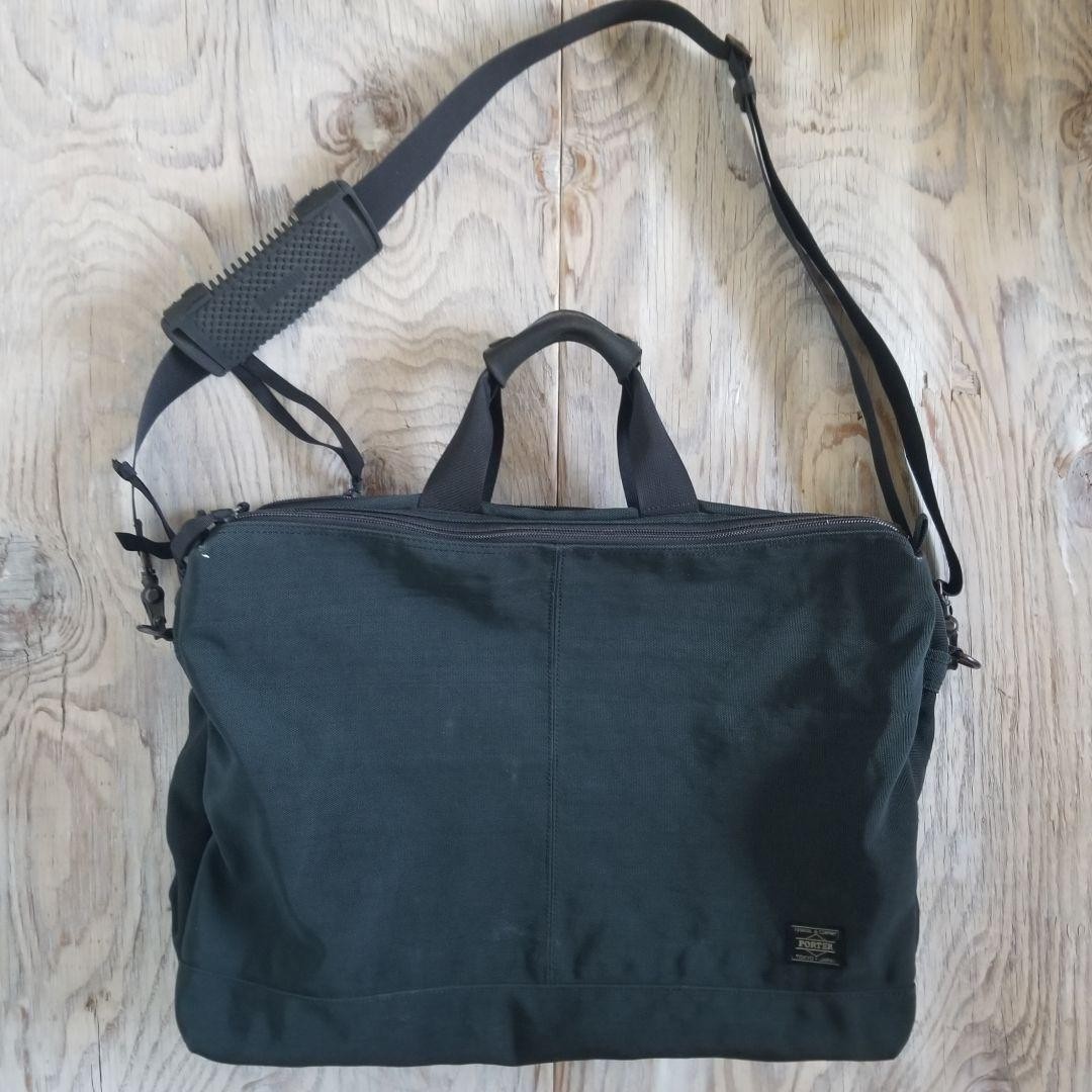 Authentic Porter Yoshida Bag 2Way Business Shoulder Bag Black, 34cm x 40cm