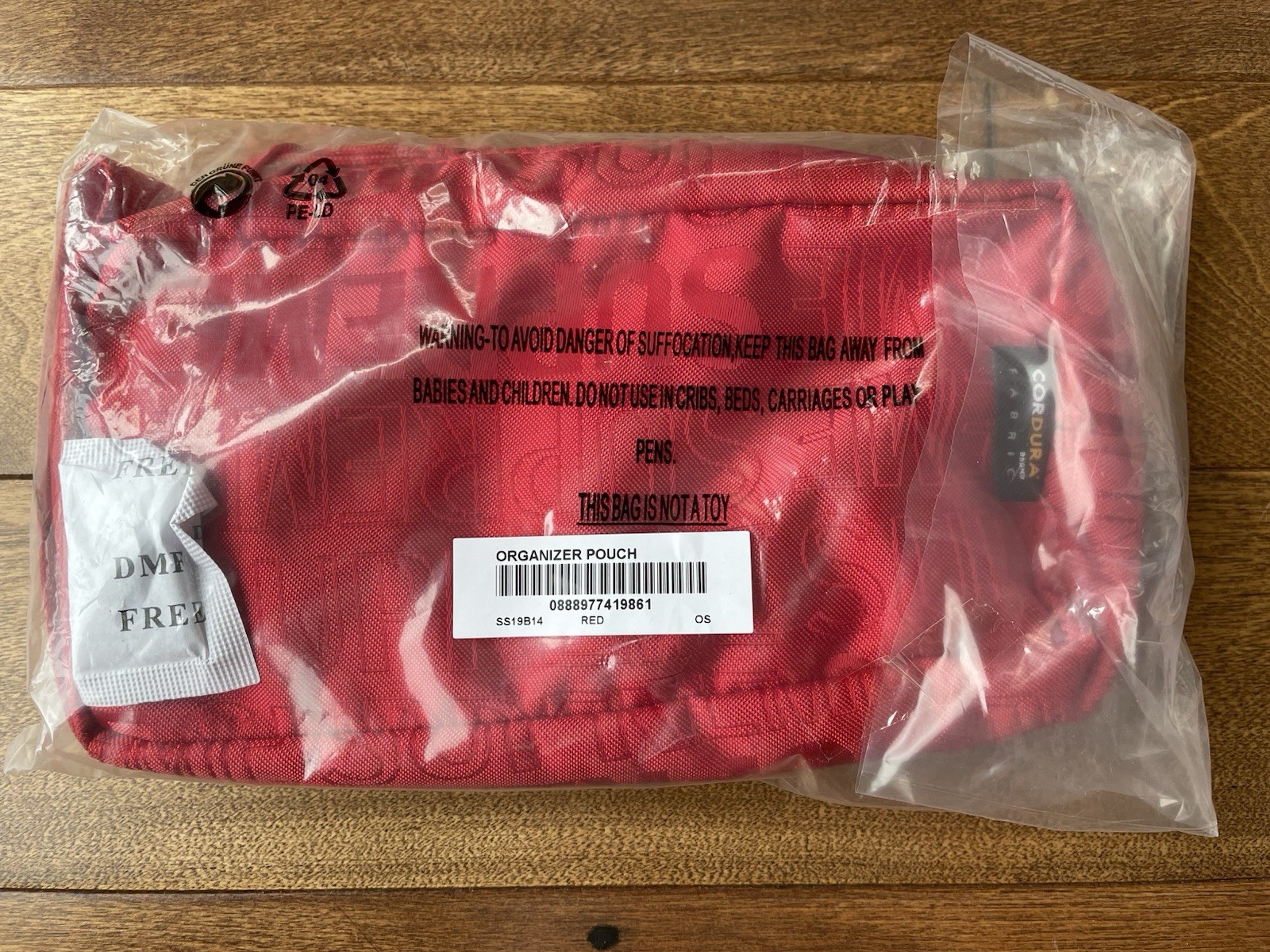 🔥 Supreme SS19 Organizer Pouch RED Box Logo NWT