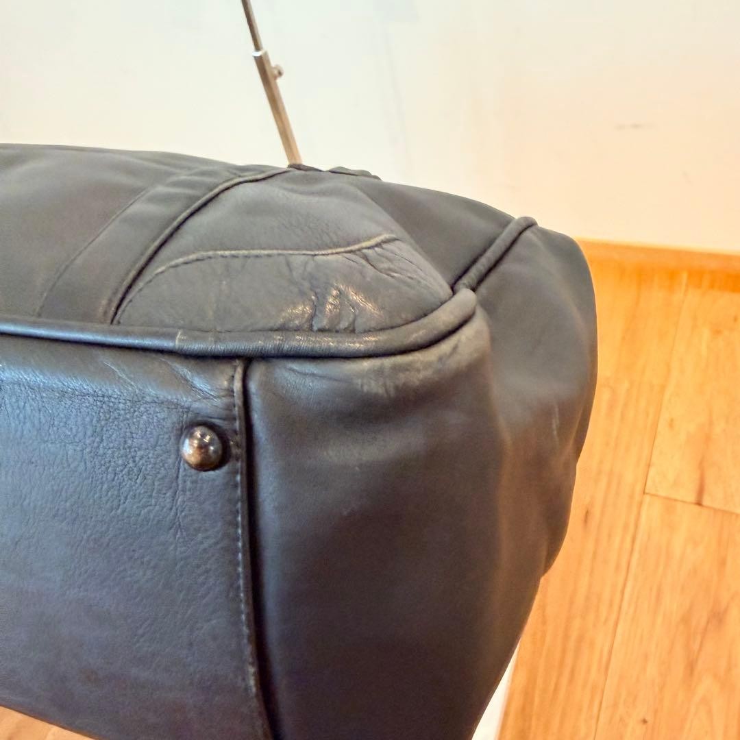 Authentic Yoshida Kaban MARCIANO Leather Doctor Bag 48cm Black Business Travel