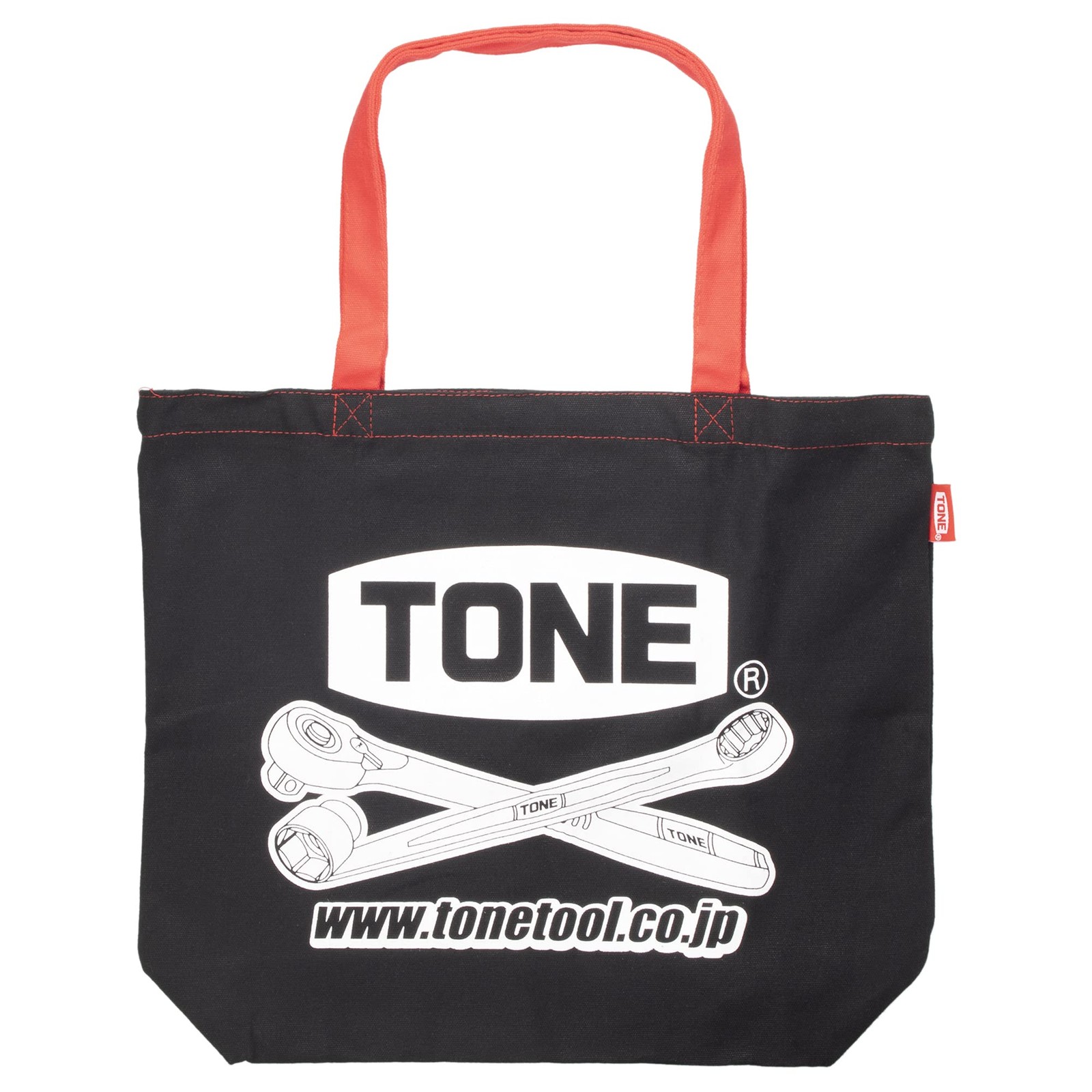Canvas tote bag, black, 33cm long x 40cm wide x 10cm deep, G-054