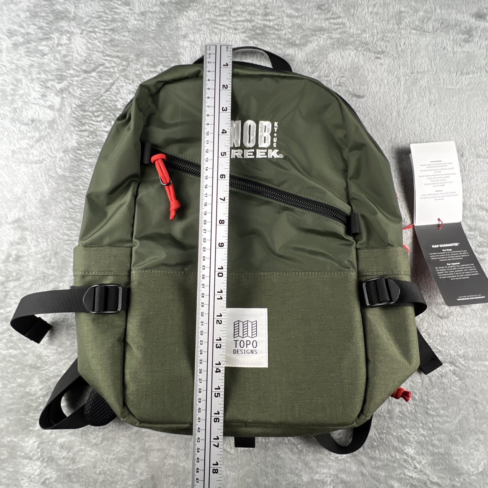 Topo Designs Standard Pack Backpack Olive Green Knob Creek Logo Laptop 22L NWT