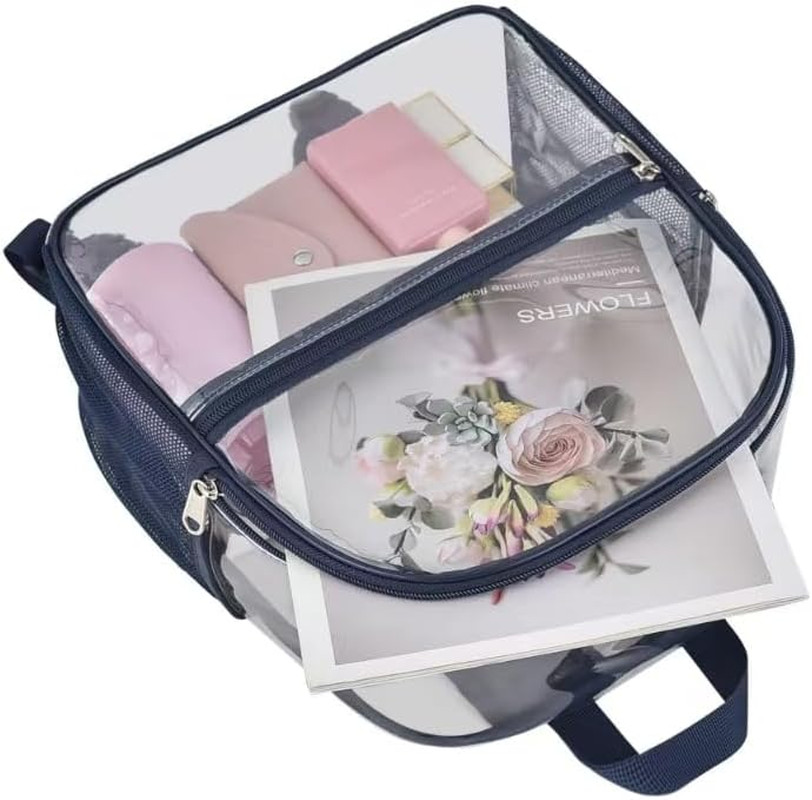 Clear Backpack Stadium Approved, 12 X 6 X 11 In, Small Transparent Backpack for
