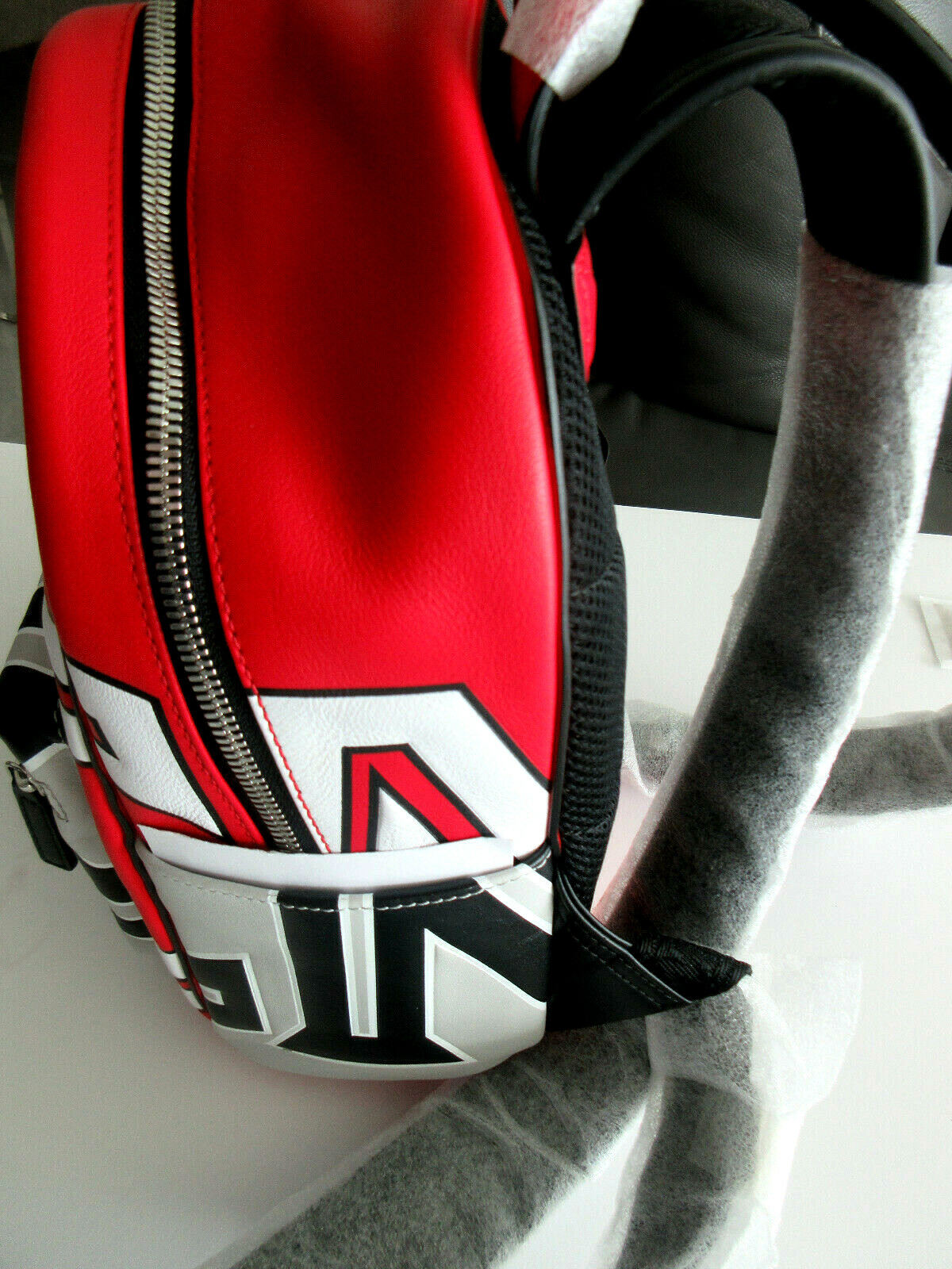 MCM Black Red Leather Contrast LIMITED EDITION Backpack MMK9SVE15RU $1,750