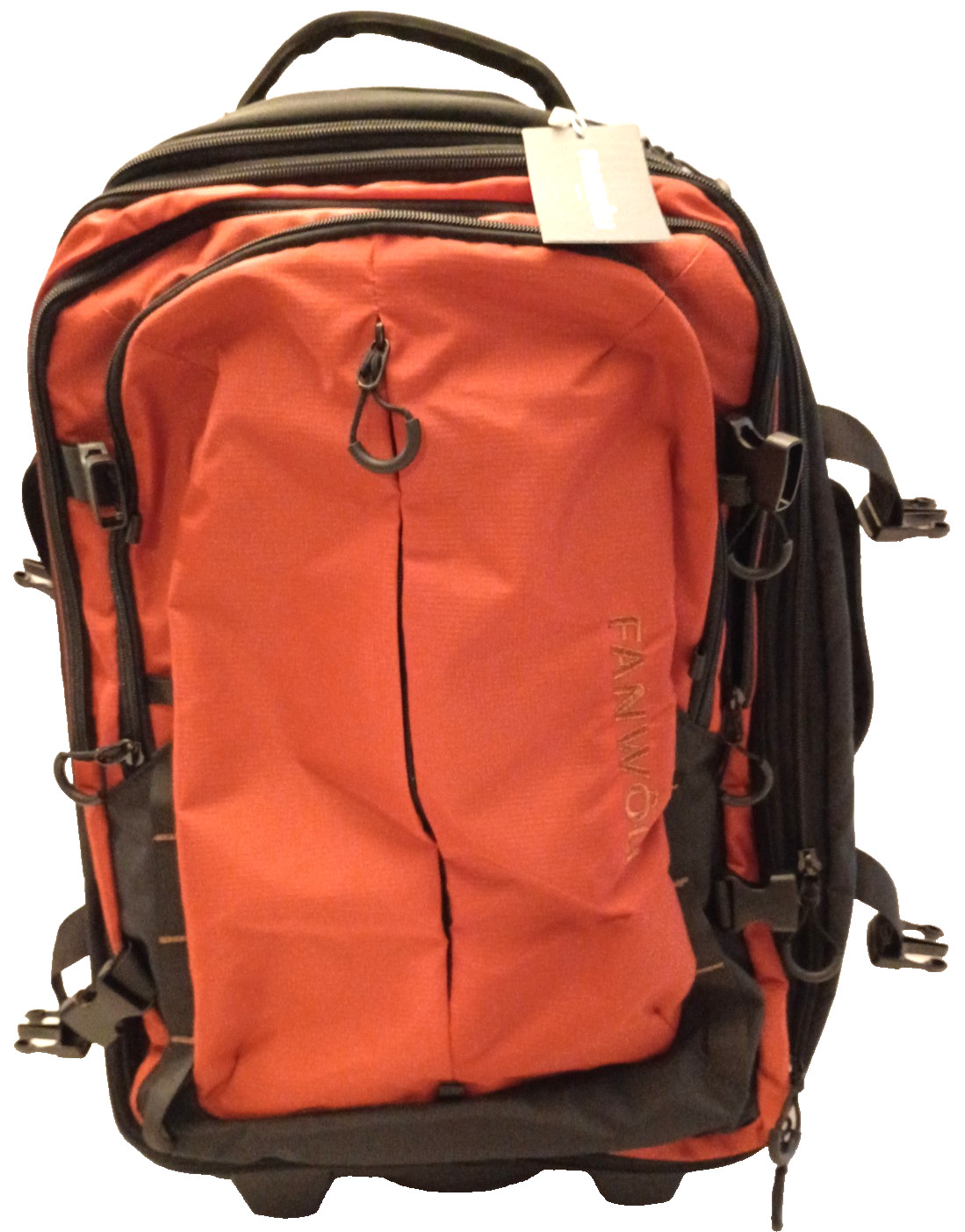 Rolling Vacuum Backpack Travel with One-Button Compression, 55L Expandable, W…
