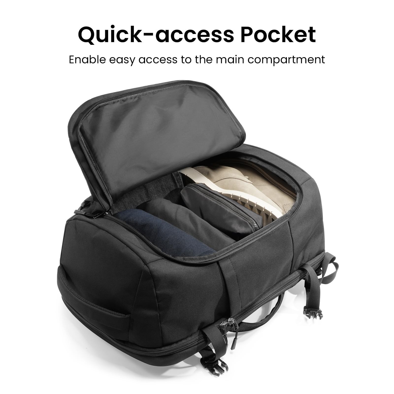 28/40L Travel Backpack – TSA Approved Carry-On Bag, Water-Resistant Luggage, PFA
