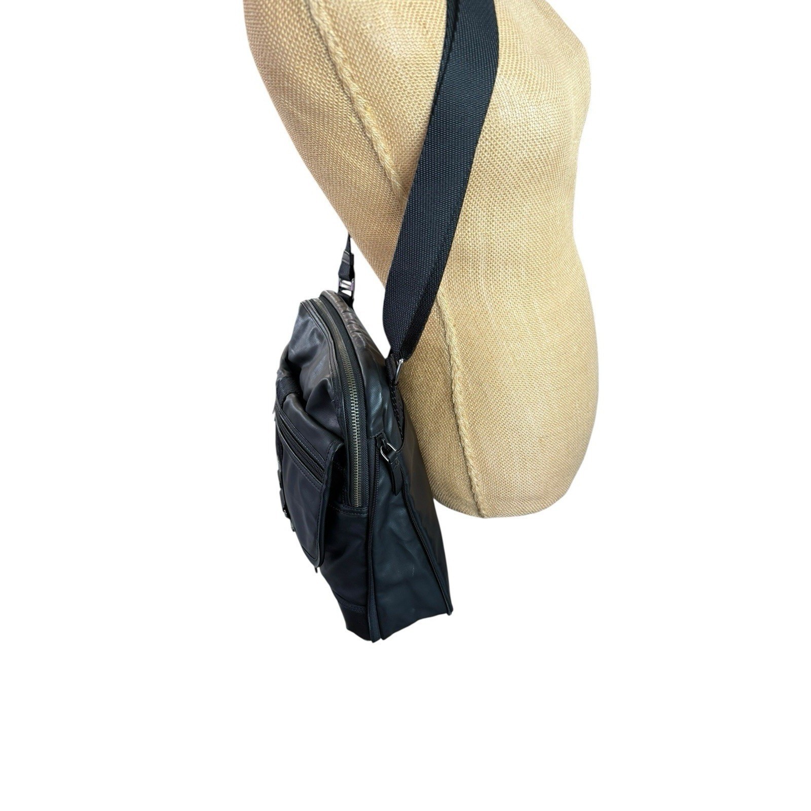 Tumi Alpha Bravo Black Ballistic Nylon Crossbody Messenger Bag WF Monogram