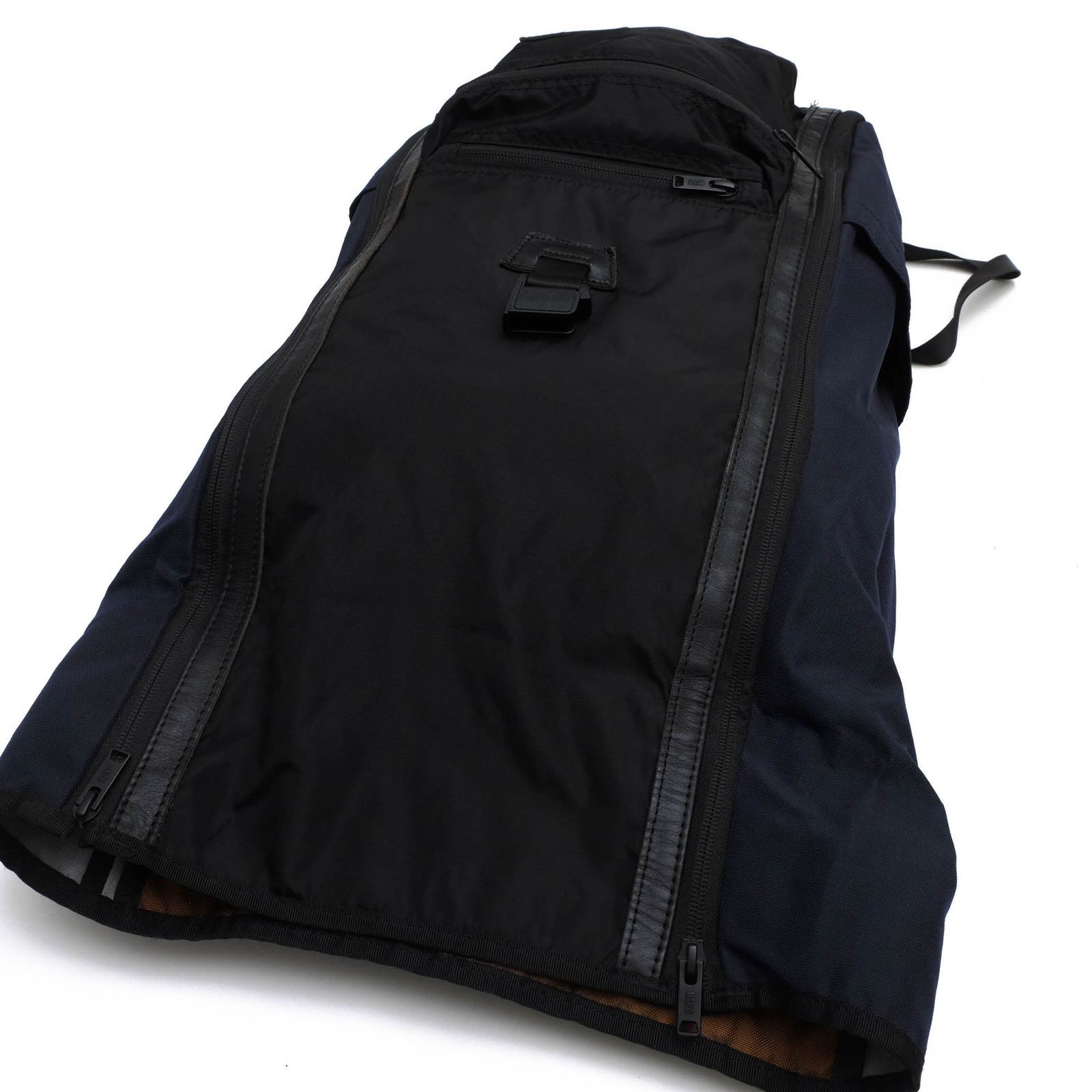 master-piece SPREAD 24150 Backpack Black Navy PC Nylon Leather Japan Used