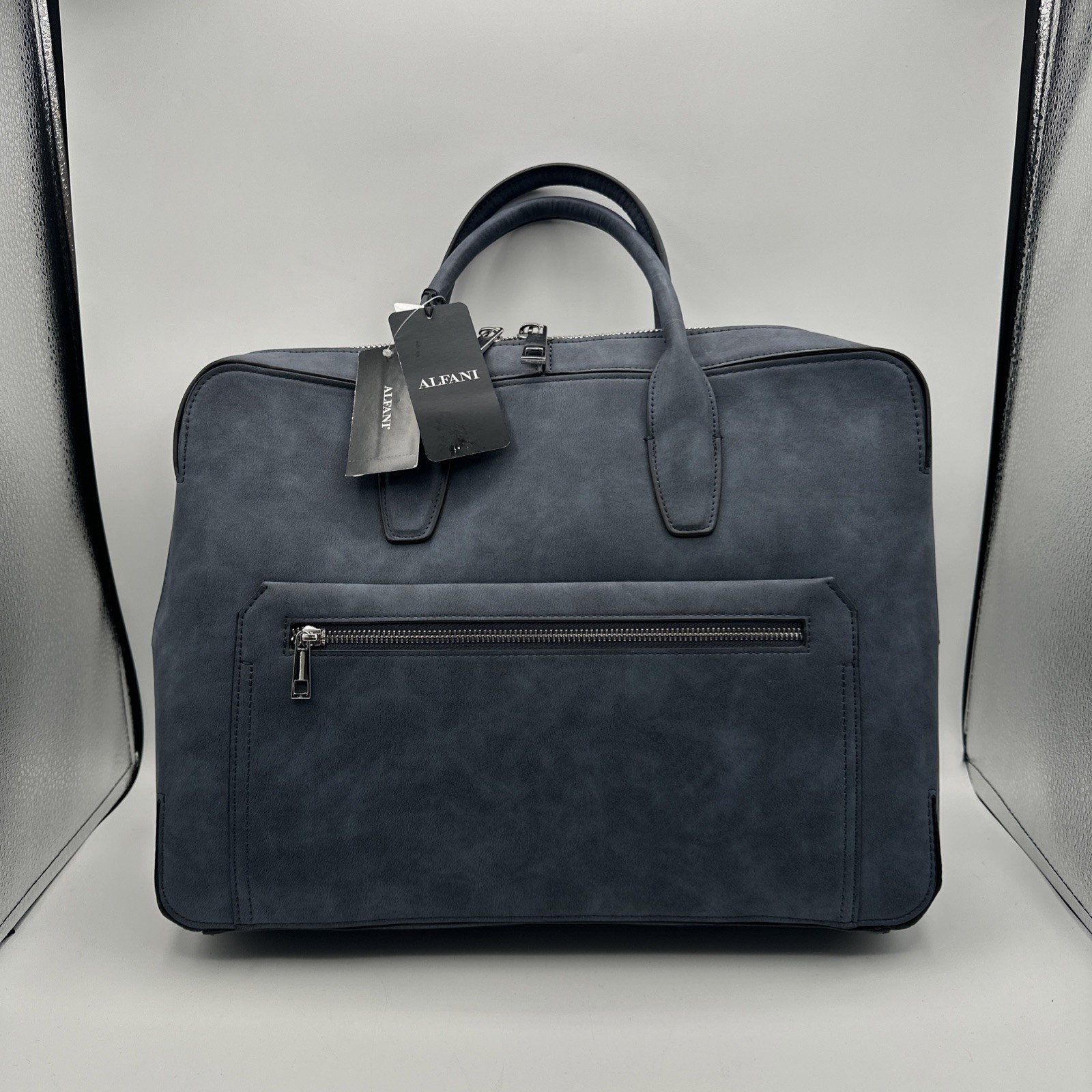 Alfani Mens Messenger Bag Blue One Size