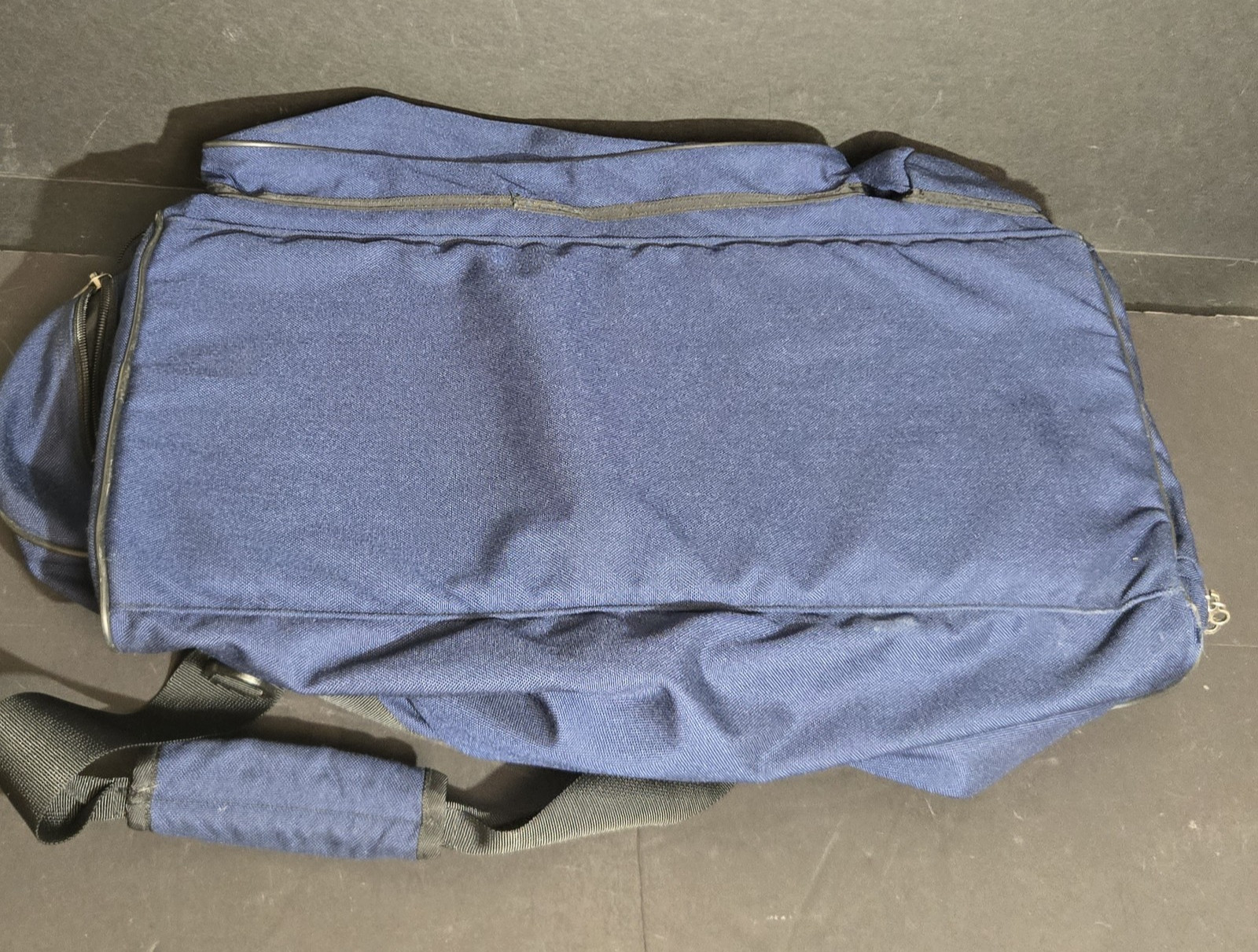 Vintage Nike Blue Duffle Bag Embroidered Center Swoosh 90s Y2K No Shoulder Strap