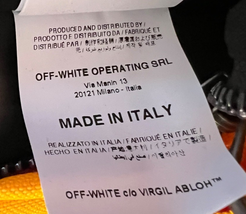 Off-White Virgil Abloh NWT Industrial Y013 Backpack in Yellow Red limited ed