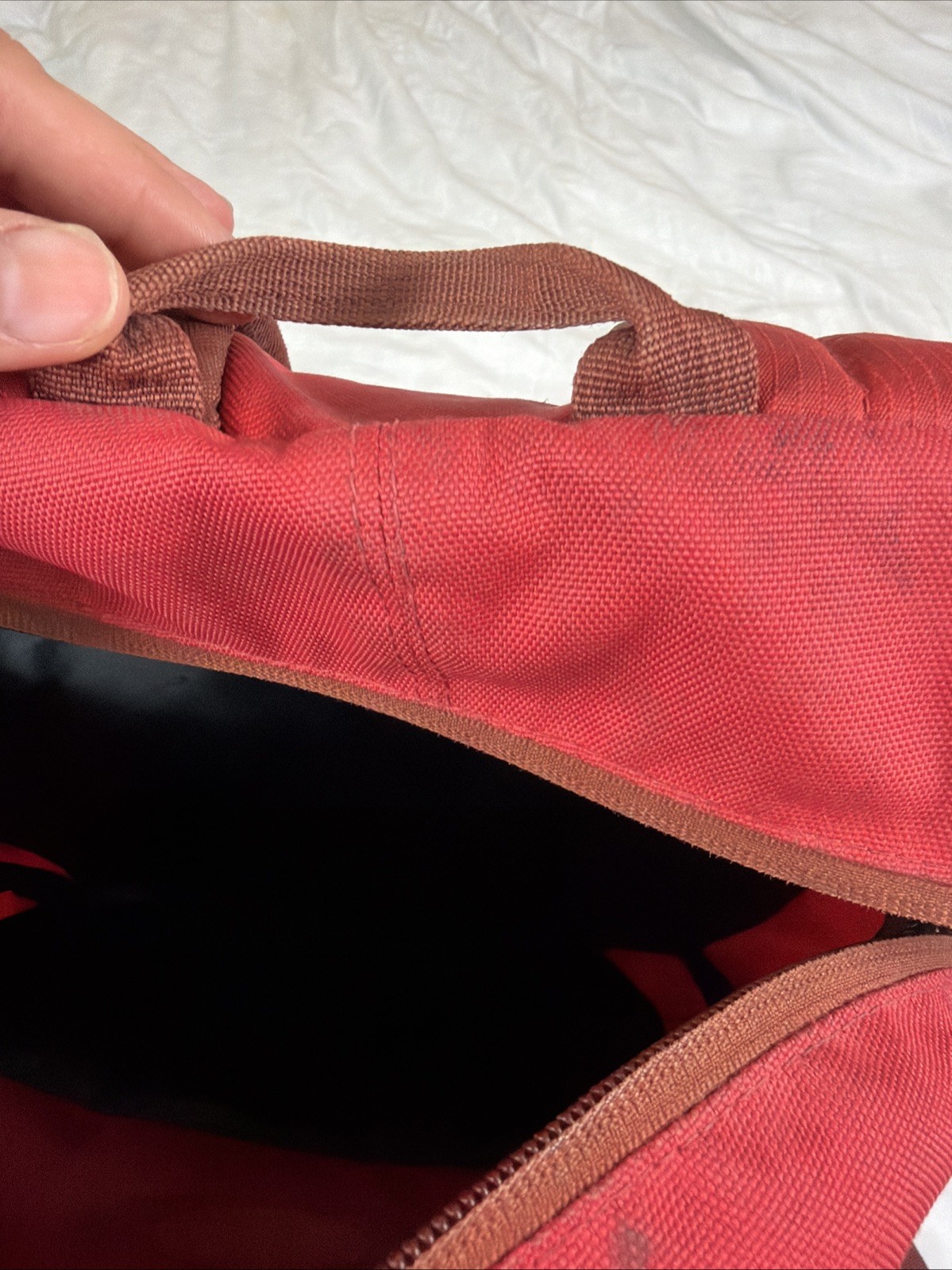 Oakley Works Backpack Ripstop Utility Pockets Software Red Thrash Stained
