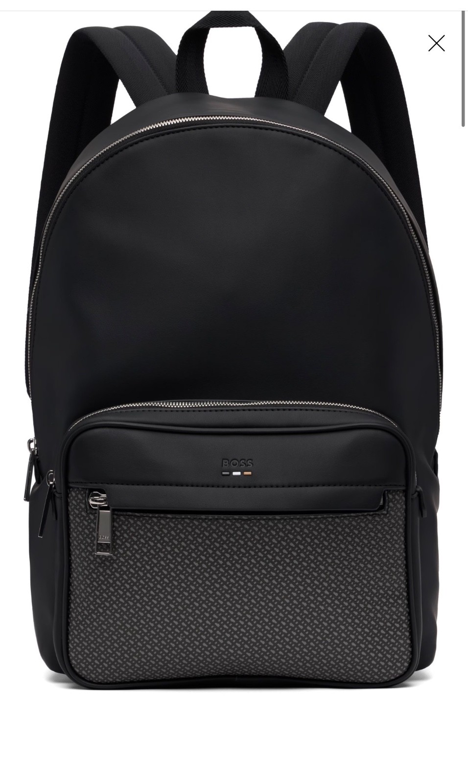 BOSS Black Embossed-Logo Backpack ( No duty fee US)