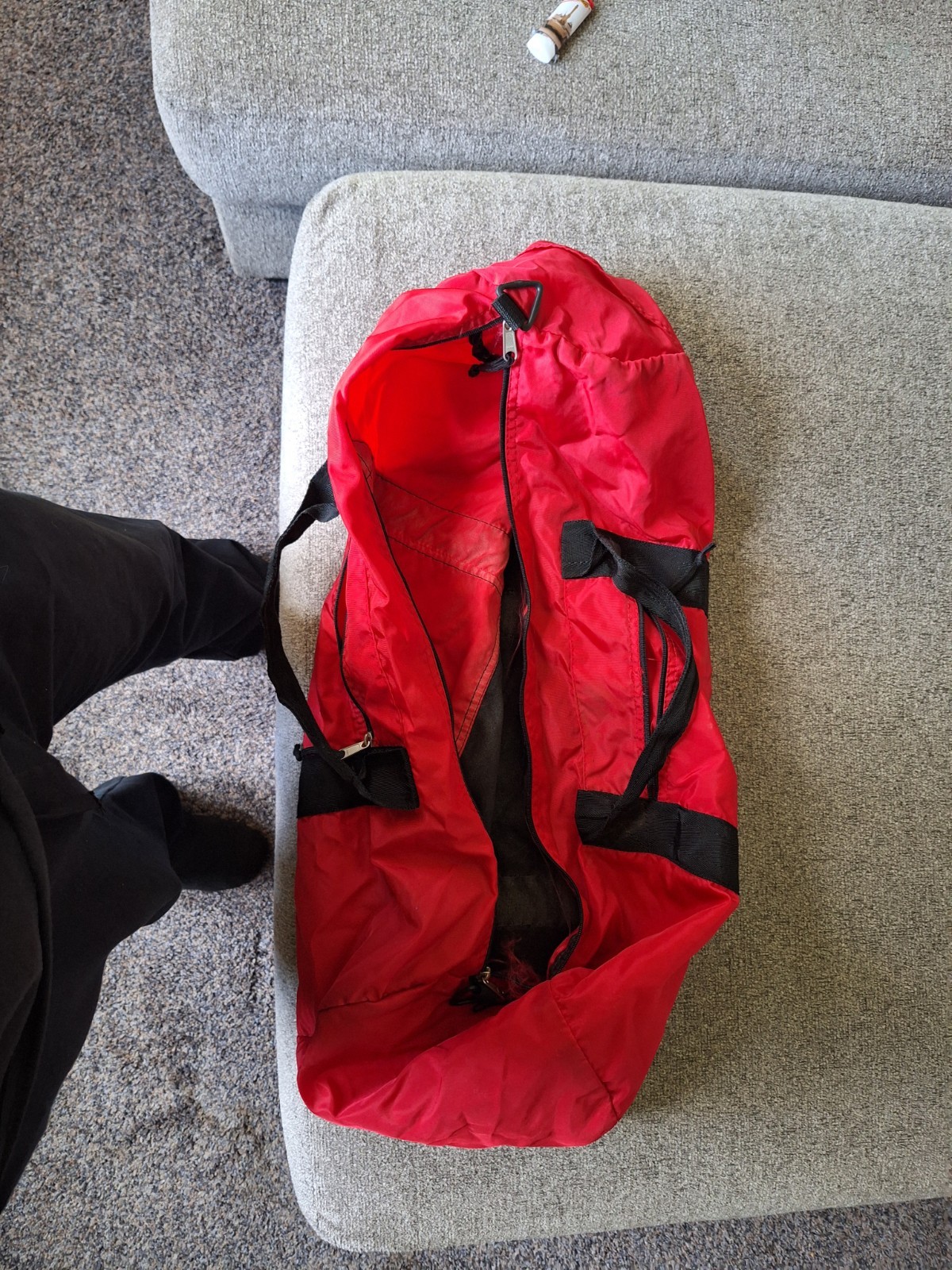 High Adventure Red Black Duffle Bag Zip Lightweight Outdoor Travel