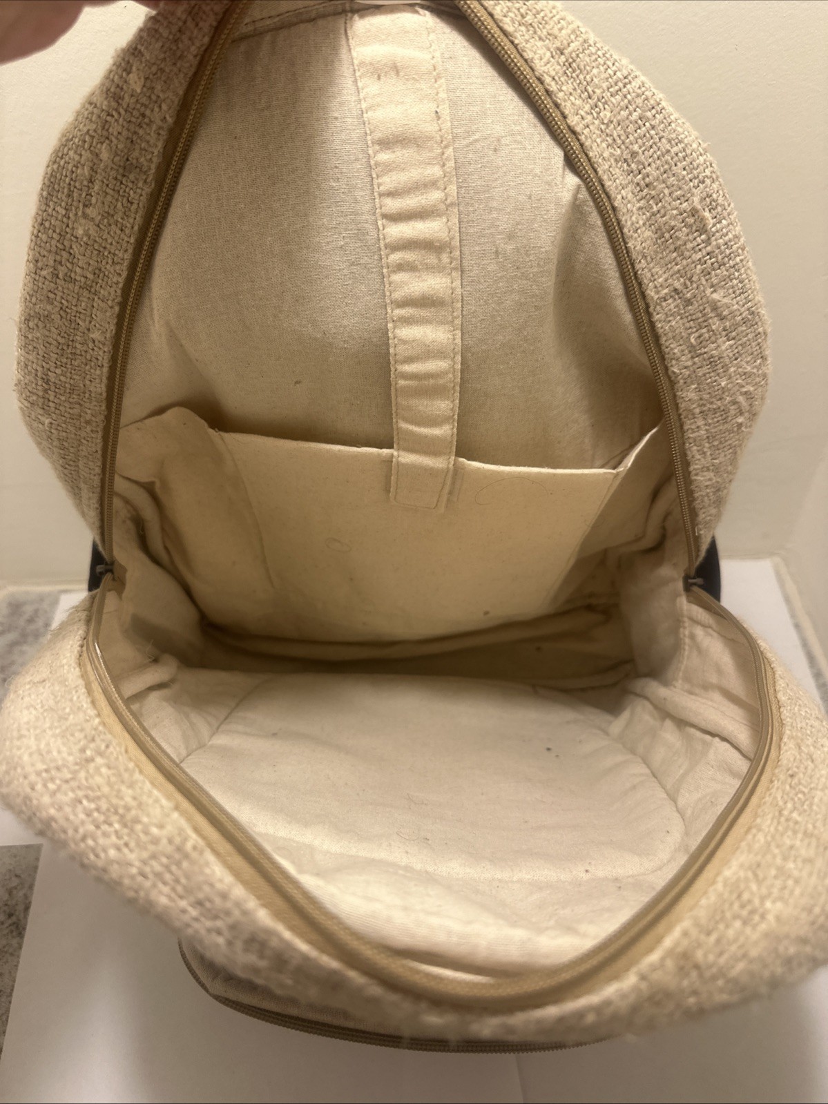 PURE HEMP THC FREE MULTICOLOR WOVEN TRAVEL BACKPACK BAG WITH POCKETS