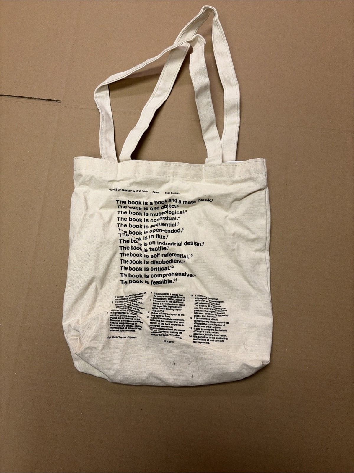 Off White Figures Of Speak Orange White Arrow Tote Bag