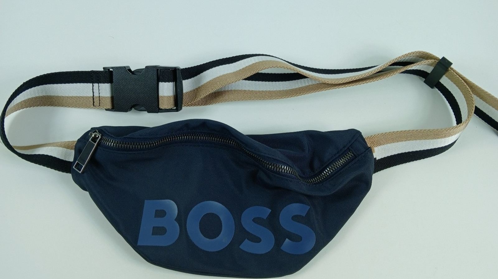 New Hugo Boss Big Front Logo Print Belt Bag Banana Fanny Pack Unisex Travel BLUE