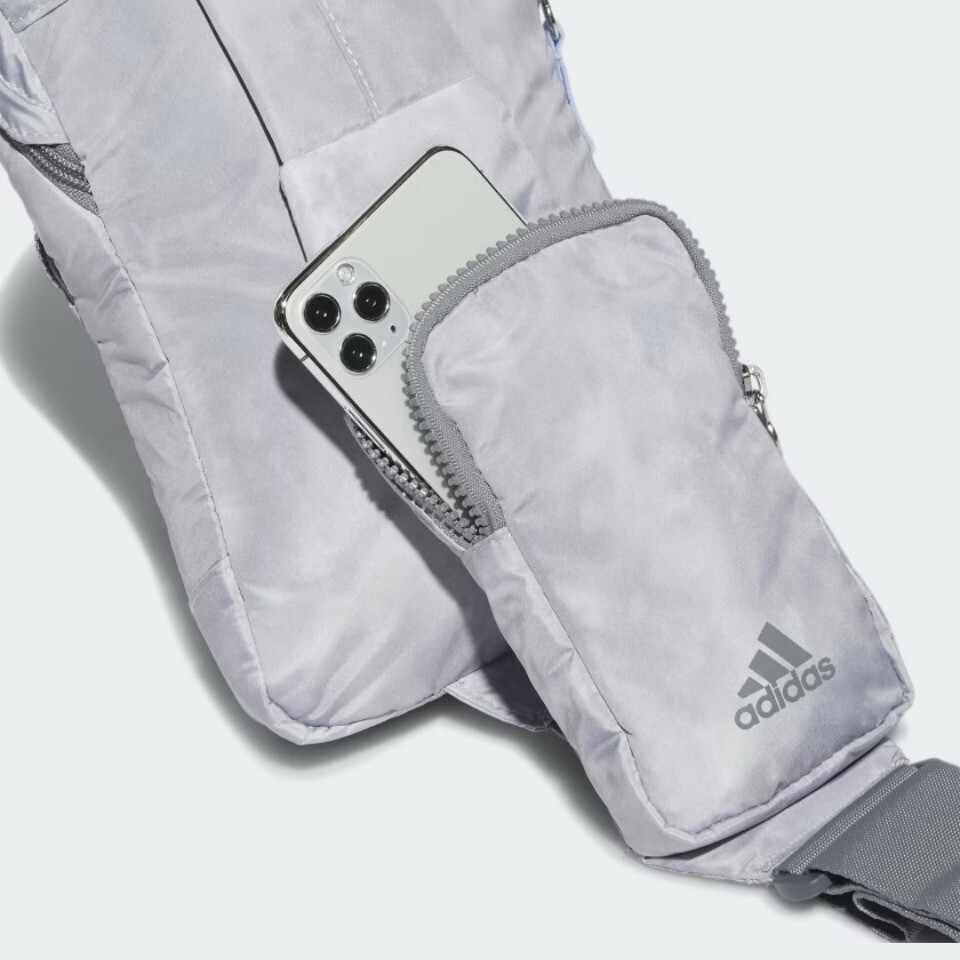 Adidas Unisex Essentials 2 Sling Crossbody Bag In Stone Wash Grey Blue Dawn $45