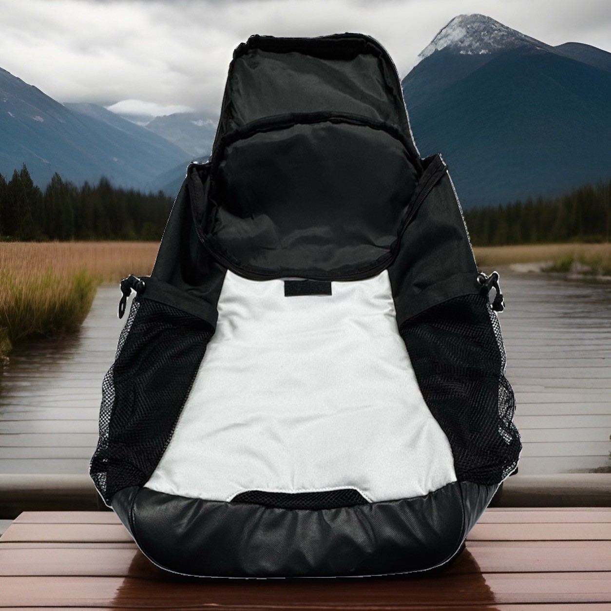 IRONMAN Black Backpack Zip Closure Adjustable Strap Bag W Back & Zipper Logo’s