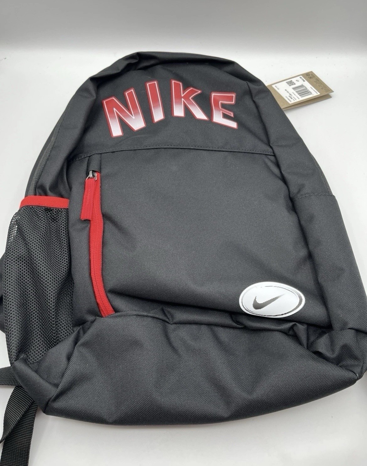 New Nike Elemental Backpack Black And Red Logo Anthracite FNO956-010 Bag