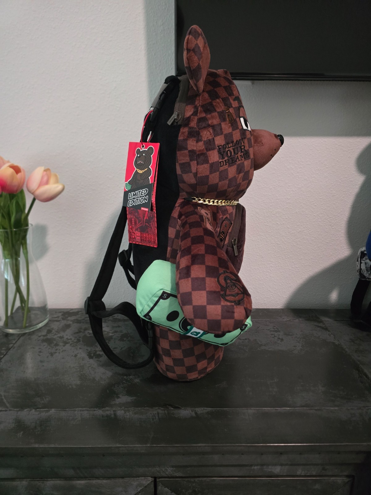 sprayground teddy bear limited edition backpack
