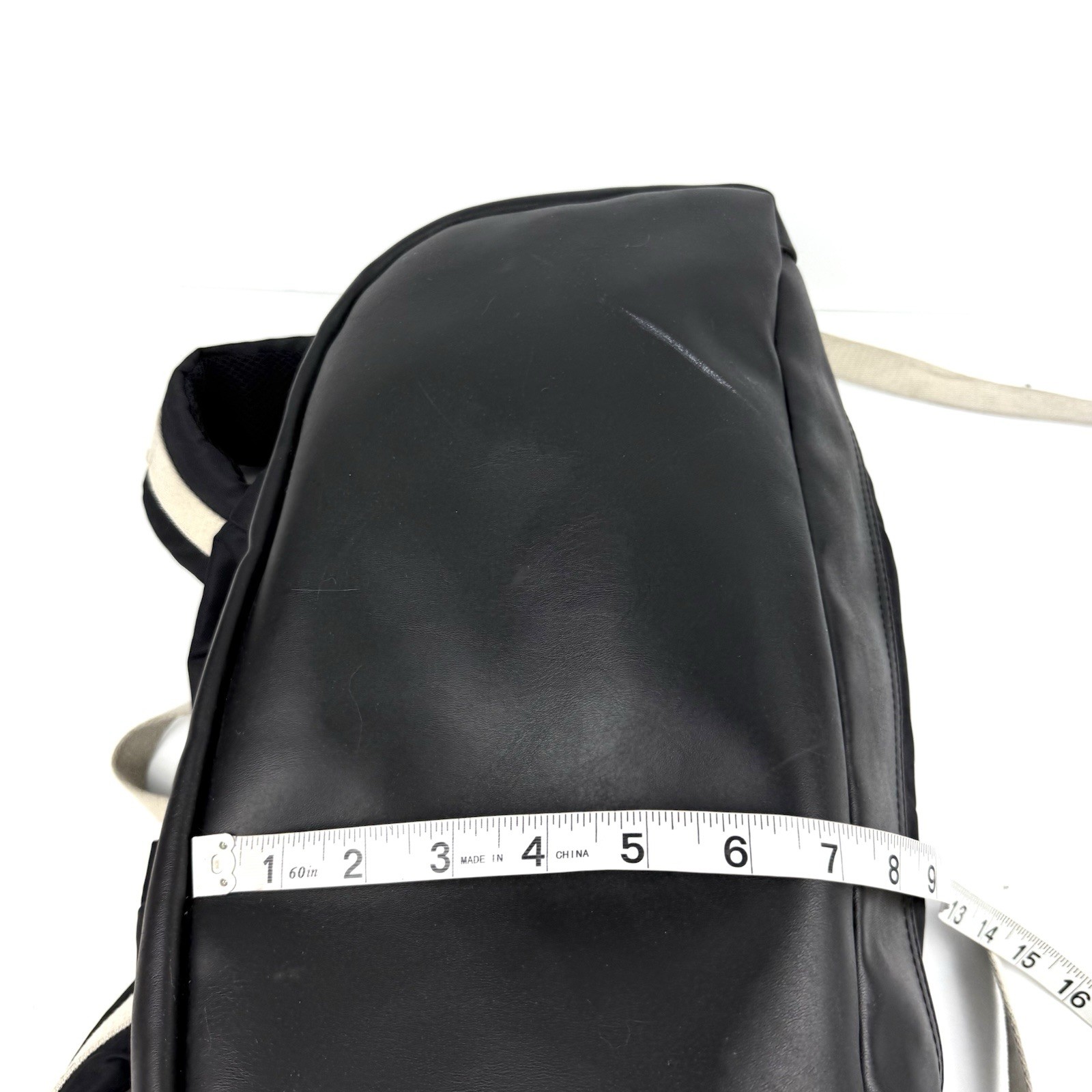 Lacoste Backpack Large Black Nylon Drawstring Rucksack Vintage READ